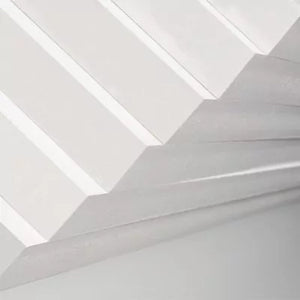 3/4"x5-1/2"x18' Woodgrain Over Smooth PVC Trim, White