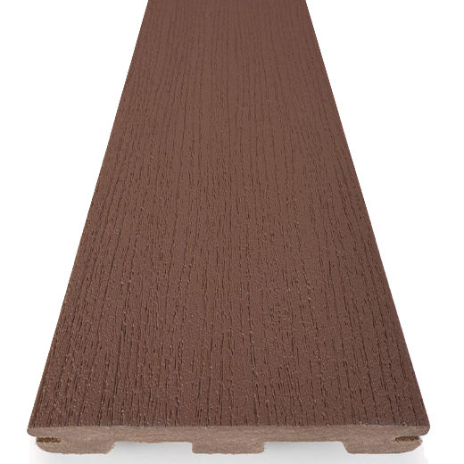 1" x 6" x 20' Timbertech Prime Collection Grooved Decking Board, Dark Teak