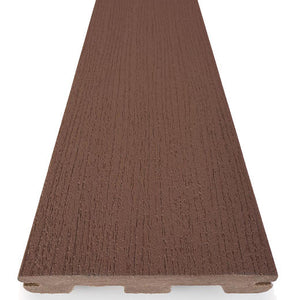 1" x 6" x 20' Timbertech Prime Collection Grooved Decking Board, Dark Teak