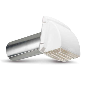 4" Plastic Dryer Hood Vent, White