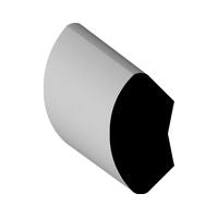 5/8" x 5/8" x 8' White PVC Quarter Round Moulding