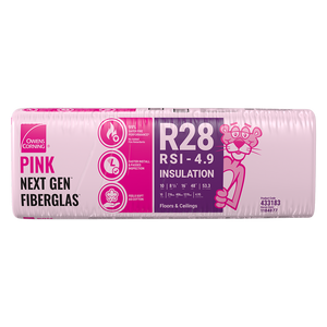 R-28 PINK NEXT GEN FIBERGLAS Insulation 16-inch x 48-inch x 8.5-inch (53.3 sq. ft.)