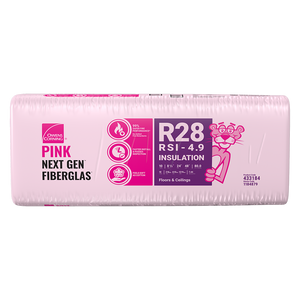 R-28 PINK NEXT GEN FIBERGLAS Insulation 24-inch x 48-inch x 8.5-inch (80 sq.ft.)