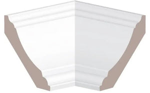 7/8"x4-5/8" Medium Density Fiberboard Primed Inside Corner Crown