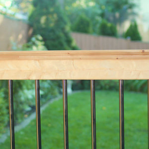 3/4"x36" Round Galvanized Steel Balusters, Black (10 Pack)