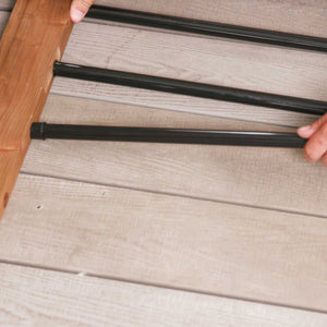 3/4"x36" Round Galvanized Steel Balusters, Black (10 Pack)