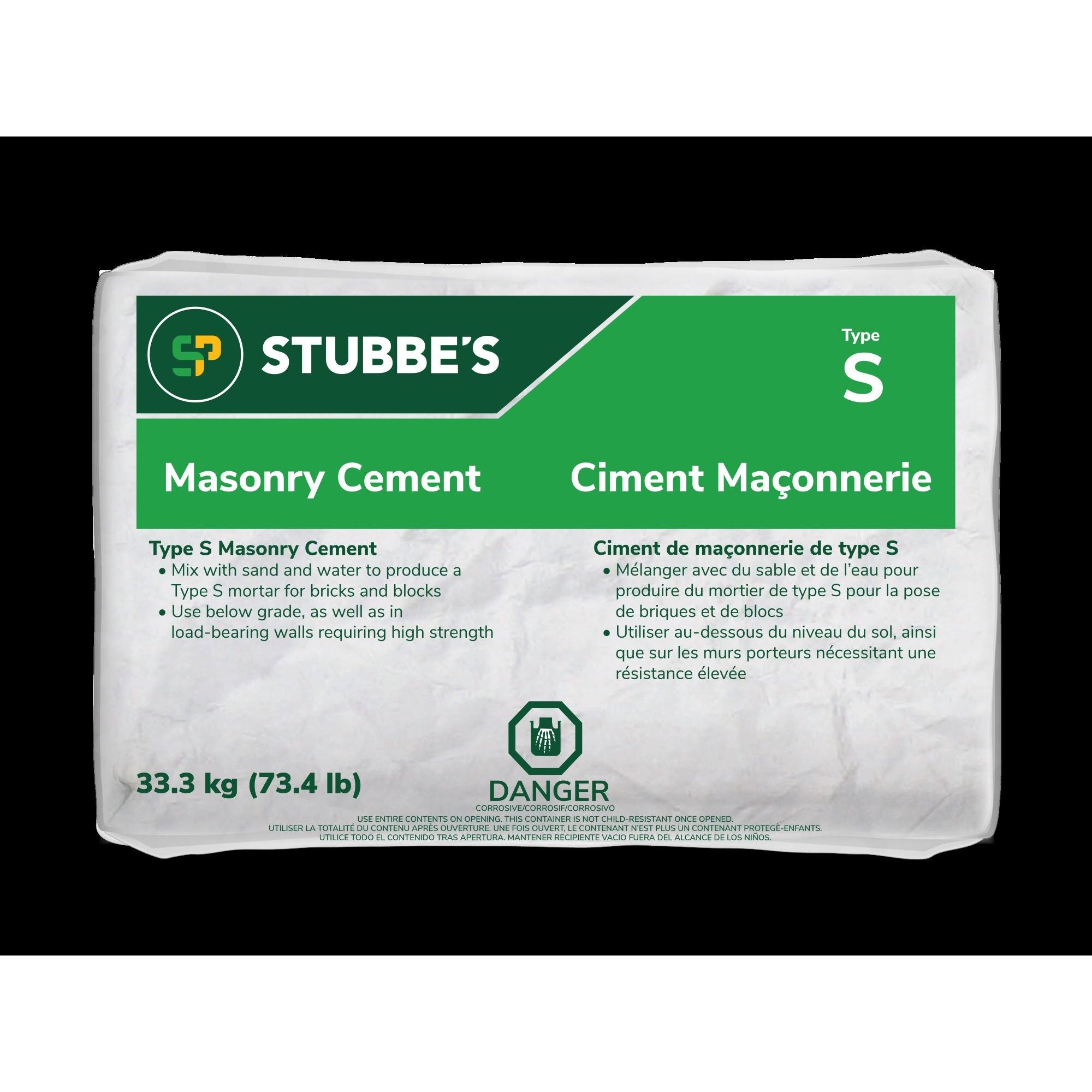 Masonry Cement Type S 33kg Quikrete Canada Holdings Inc Concrete Patch and Repair