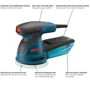 5" Single-Speed Palm Random Orbit Sander/Polisher