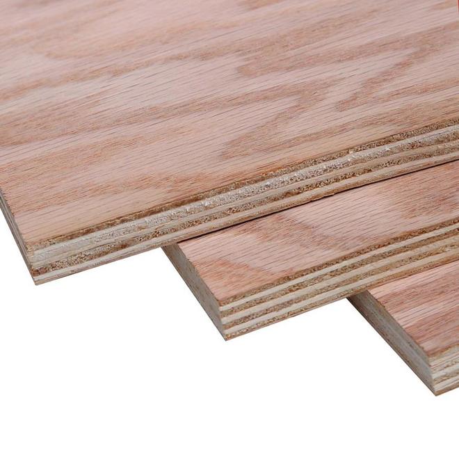 3/4"x4'x8' Red Oak Veneer Core Plywood