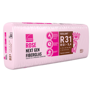 R-31 PINK NEXT GEN FIBERGLAS Insulation 16-inch x 48-inch x 9.25-inch (42.6 sq.ft.)