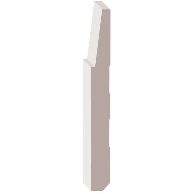 19/32 x 7-1/4" Medium Density Fibreboard Primed Step Baseboard Moulding, by Linear Foot