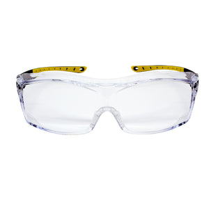 WORKHORSE® Clear OTG Safety Glasses with Anti-Scratch and Impact-Resistant Lens, Premium Anti-Fog and Ratchet Adjustable Temples to ensure a perfect fit