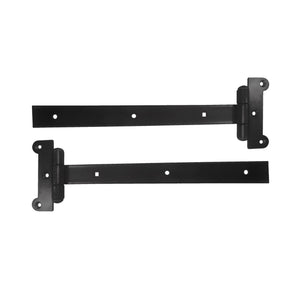 12" Steel Strap Hinges, Black (2 Pack)