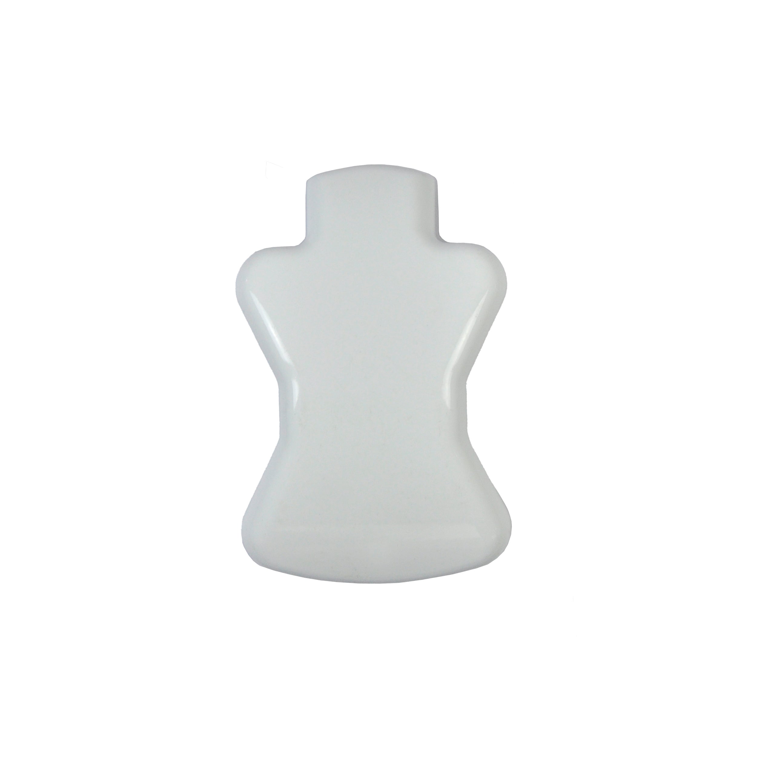 The Regal Rail Regal End Cap for Stair Top Rail in white, featuring a smooth and symmetrical design, is displayed against a plain white background.