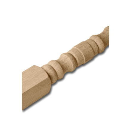 1-1/4"x32" Square Top Oak Baluster