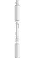 2-7/8"x2-7/8"x41-1/2" Paint Grade Newel Post