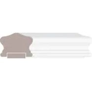 1-5/8" x 2-1/4" x 6' Paint Grade Top Handrail, with Fillet