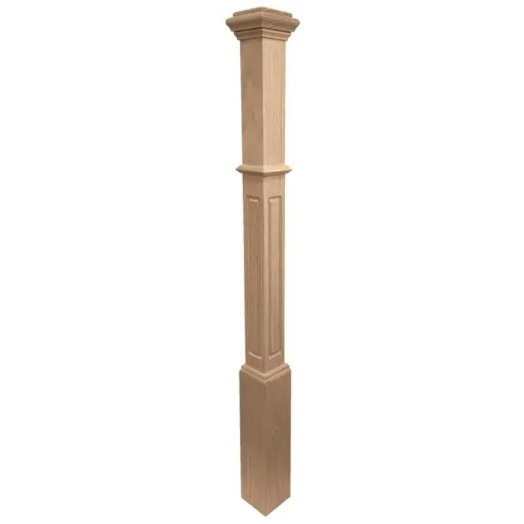 2-7/8"x2-7/8"x42" Victorian Oak Newel Post