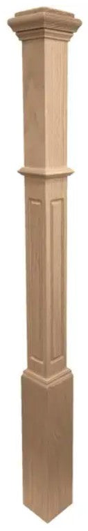 2-7/8"x2-7/8"x42" Victorian Oak Newel Post