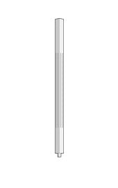 1-1/2"x32" Lacquered Baluster, White