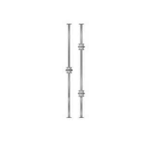 1/2"x1/2"x38" Knuckle Wrought Iron Hallway Baluster