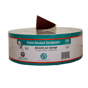 3-1/2"x30' #120 Grit Spongeback Sandpaper Rolls