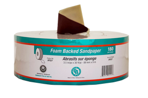 3-1/2"x30' #180 Grit Circle Brand Spongeback Sandpaper Rolls