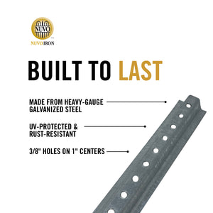 Galvanized U Channel Sign Post - 7' Long Nuvo Iron