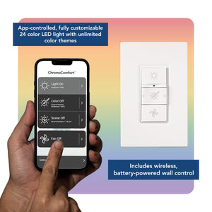 Broan-NuTone 110 CFM, 1.5 Sones ChromaComfort™ w/ Sensonic™  Bluetooth® Speaker Broan Bathroom Fan
