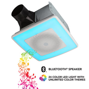 Broan-NuTone 110 CFM, 1.5 Sones ChromaComfort™ w/ Sensonic™  Bluetooth® Speaker Broan Bathroom Fan