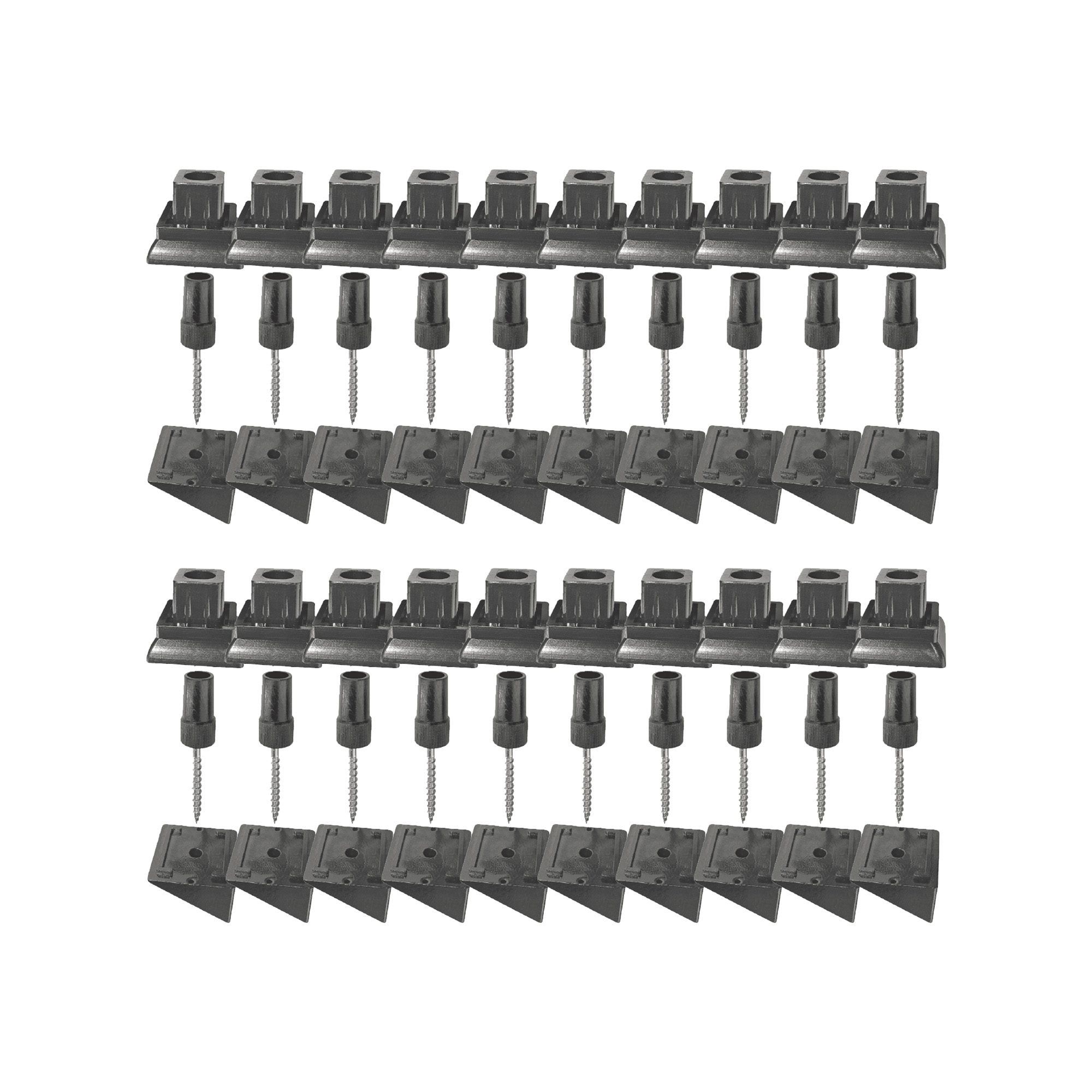 Surface Mount Square Stair Rail Connectors (20 Pack)