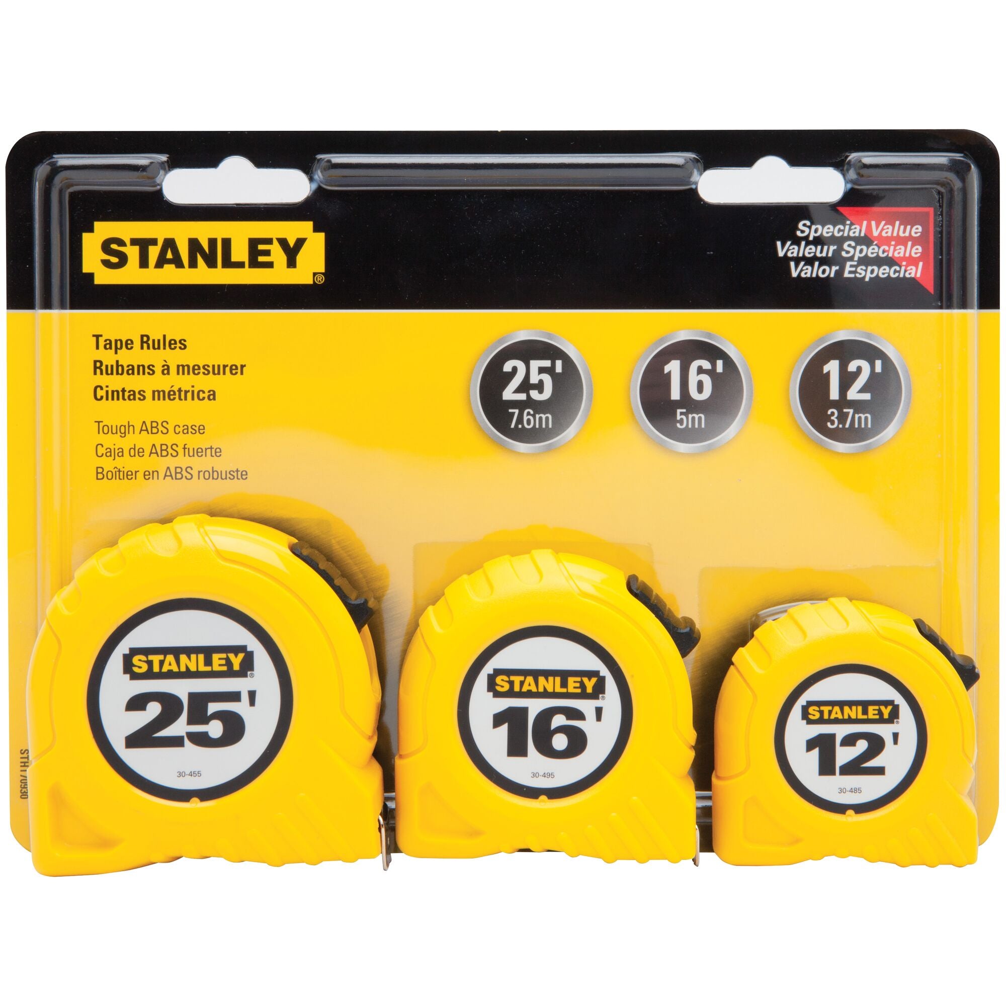 Stanley Tape Set, 3/PK