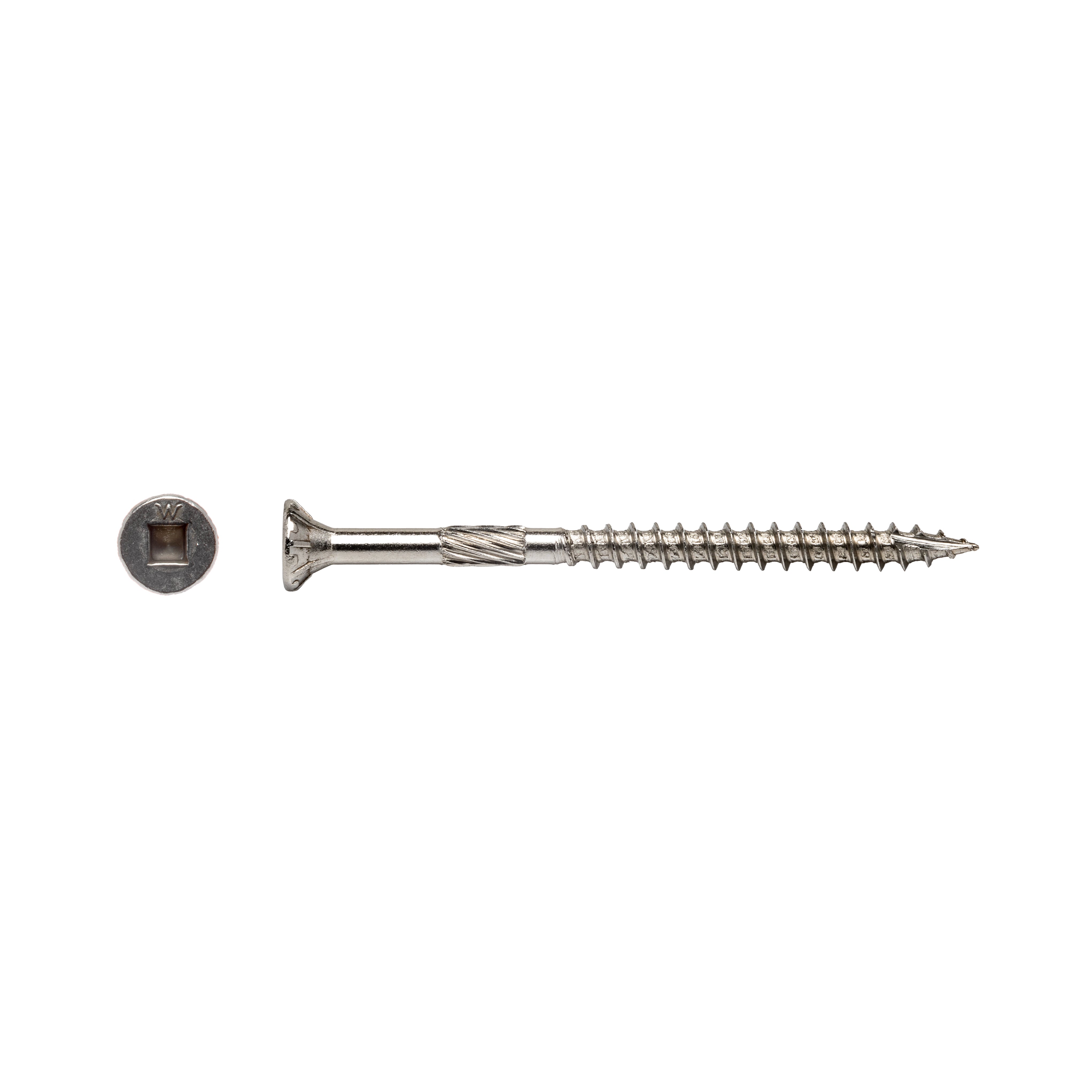 1# 9x2-1/2" Robertson® 316 Stainless Flat Head (100/Bucket)