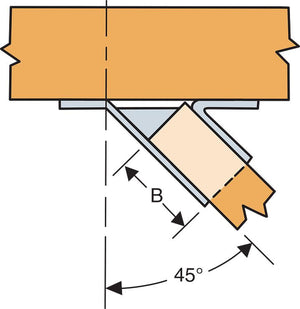 1-3/4"x8-1/2" SUR Joist Hanger for Engineered Wood, Zinc Galvanized