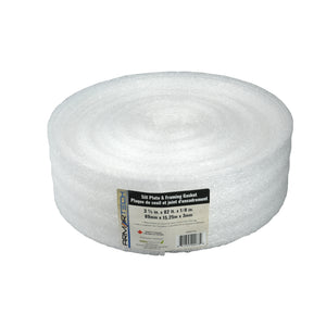 A roll of Armortech 3.5″ x 82′ Sill Plate and Framing Gasket, used for construction to seal gaps, provide a moisture barrier, and improve insulation.