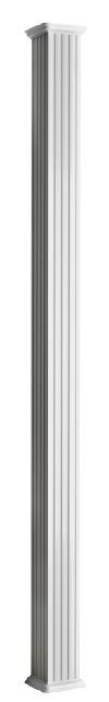 Colonial Elegance Square Aluminum Column 5.25"x10', White