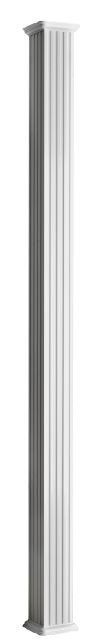 Colonial Elegance Square Aluminum Column 7.25"x10', White