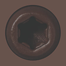 Starborn CAP-TOR #10 Stainless Steel 2-3/4" Screws 100 pcs  Chocolate #71