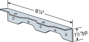 8-1/4" TA 12-Gauge Staircase Angle, ZMAX® Galvanized