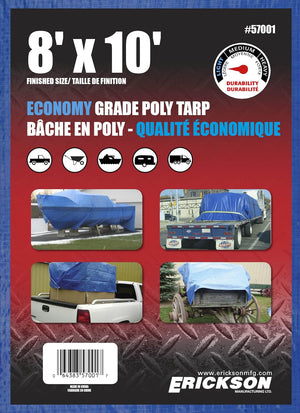 8'x10' All Purpose Tarp, Blue