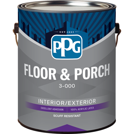 PPG FLOOR & PORCH ENAMEL INT/EXT SATIN-WHITE/PASTEL BASE 3.78 L