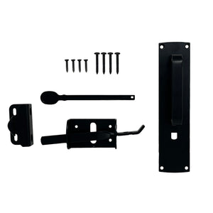 Square Transitional Thumb Latch Kit, Black