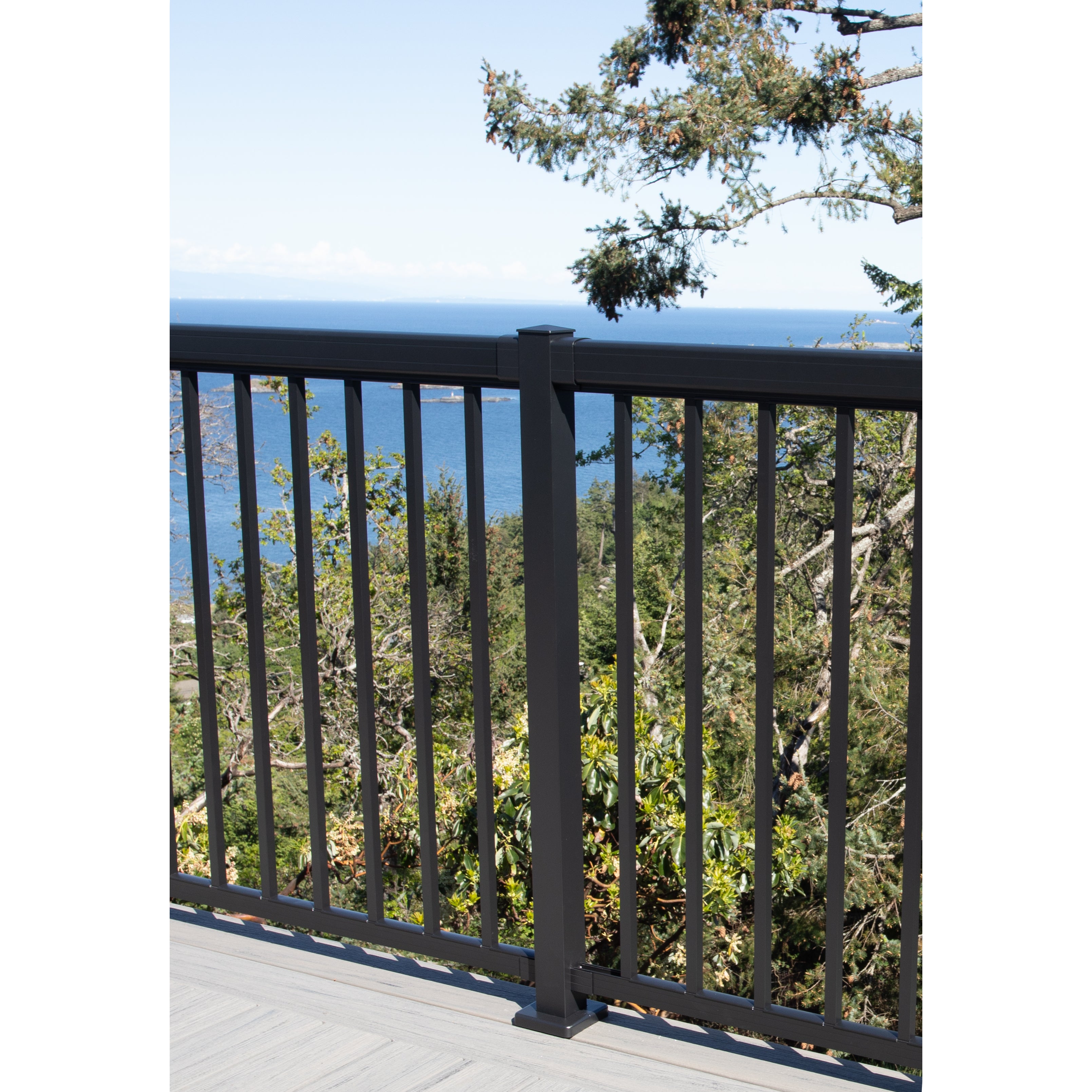 8' Top & Bottom Rail, Textured Black