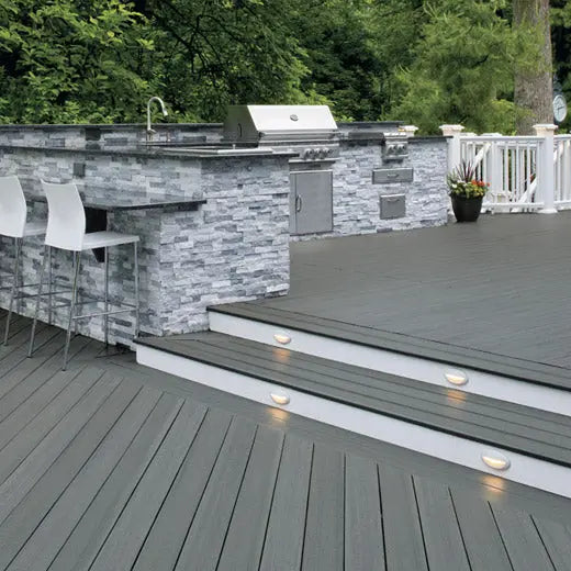 1" x 6" x 20' Timbertech Prime Plus Collection Grooved Decking Board, Sea Salt Gray TIMBERTECH Deck Board