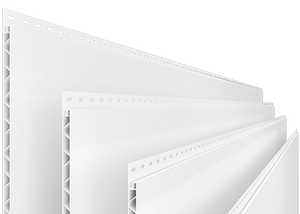 10' x 16" x 0.5" White Trusscore Wall&CeilingBoard PVC Panels