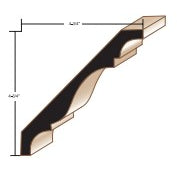 3/4” X 6 3/4” Poplar Crown Mould