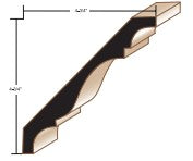 3/4” X 6 3/4” Poplar Crown Mould