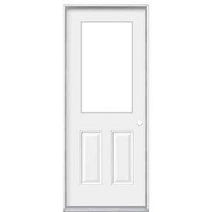 34" Steel Utility Door, 1 Lite Left Hand