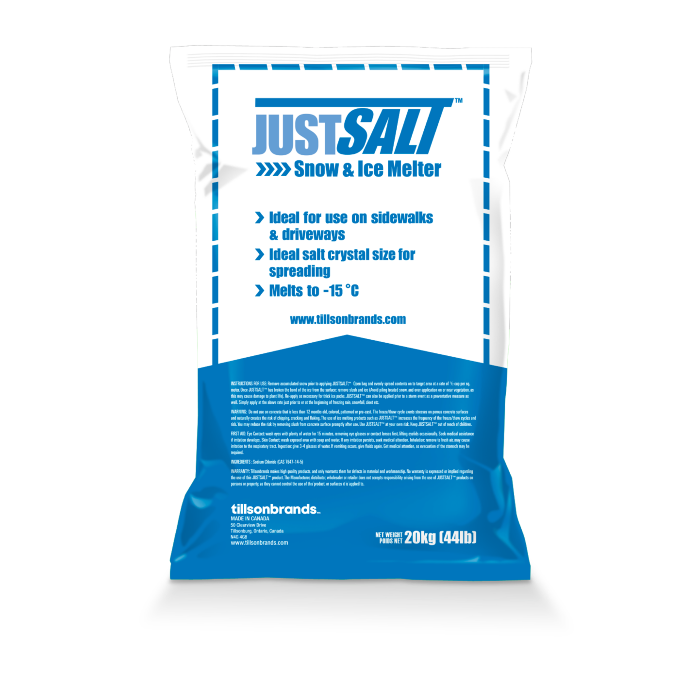 JUST SALT™ Snow & Ice Melter 20 KG