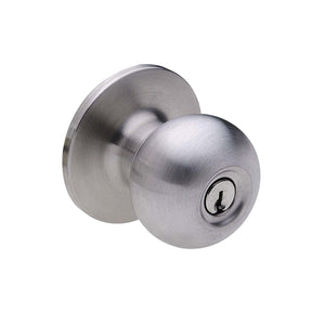 Villa Ball Entry Knob - WR5 Keyway, Satin Stainless Steel